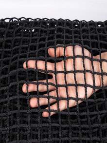 Red de seguridad para juegos infantiles, red de protección para juegos infantiles de doble capa, red de cuerda decorativa para interiores y exteriores - Negro - Ver 3