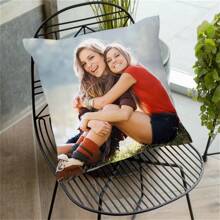 1pc Personalized To My Sister/Brother Pillow With Photo, Custom Pillow With Photo & Text Gift For Best Friends, Double Sided Printed Peach Skin Pillowcase Short Plush Soft Custom, Unique, Personalized Ideal Gifts For Him Her, Boyfriend, Girlfriend, Dad, Mom, Family, Friends, Pets For Anniversaries, For Valentine's Day, For Birthdays, For Mother's Day, For Children's Day - Multicolor - View 5
