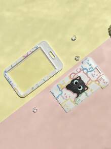 1 szt. Uroczy wzór kota ABS Przenośny pokrowiec na kartę fotograficzną Organizer na karty dla mężczyzn i na co dzień i do szkoły Etui na karty Etui na karty Etui na karty Portfel Wizytownik Etui na karty kredytowe Etui na karty identyfikacyjne Etui na karty damskie Portfel na karty dla kobiet