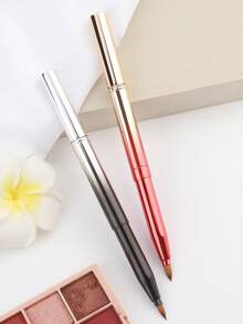 1pc Dual-Ended Retractable Lip Brush, Concealer Brush, Portable Makeup Brush With Cap - Multicolor - View 7