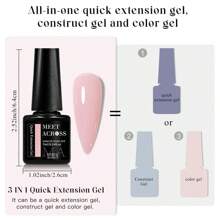 6pcs Gel Extension Nail Kit Quick Extension Gel Nail Polish Set 7ml Nail Extension Gel Construct Hard Gel Semi Permanent Acrylic Apres Extend Gel Crystal White Pink Nails UV Construction Gel For Nail Extensions Soak Off UV Gel Varnish Manicure Kit Nail Supplies Nail Art Design For Home Salon Gift For Women - 彩色 - 查看 10