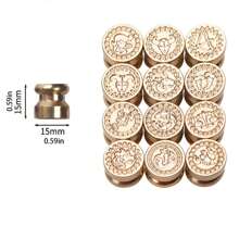 1 Khuôn con dấu sáp, Con dấu Mini 12 chòm sao, Thích hợp cho thiệp mời tiệc cưới, Bao bì quà tặng, Phong bì, Thiệp mừng Giáng sinh và Lễ tạ ơn - 12 chòm sao nhỏ - Xem 8