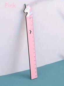 1pc Cute Cartoon Shaped Wooden Ruler With Star And Moon Patterns, Office And Study Tool For Drawing And Measuring, 15cm/5.9in Back To School