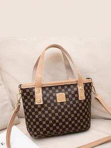 轻便、商务休闲简约拉链单肩包，适合少女、大学生、新手和白领人士，非常适合办公室、大学、工作、商务、通勤、户外、旅行、郊游 - 卡其色 - 查看 6