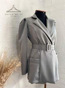 Women Two-Piece Outfits - 灰色 - 查看 2