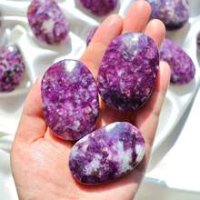 1 pièce Palmette sculptée en tourmaline violette naturelle pour la fabrication de bijoux et la décoration de la maison