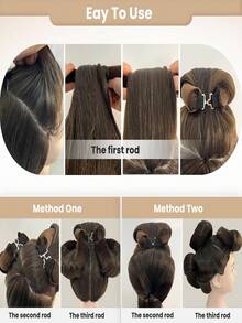 3pcs Rubber Magic Hair Curlers With 3 Hooks, Heatless Wave Curling Tool For Sleeping Curling - Multicolor - View 7