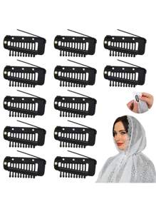24pcs Stainless Steel Clips For Hats, Headscarves, Scarves, Fixing Clips, Wigs, Hair Pieces, Stainless Steel Elastic Bb Clips Suitable For Dupata Headscarves, Scarves, Wedding Veils, Wigs, Fixing Clips For Headscarves Claw Clips Hair Claws Hair Barrettes