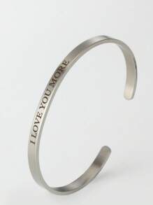 Vòng tay khắc tên cá nhân 4mm, Vòng đeo tay bằng thép không gỉ màu vàng, Quà tặng cho phụ nữ - Vàng - Xem 5