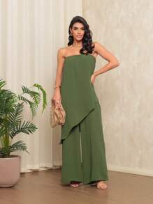 Women Jumpsuits - 軍綠色 - 查看 1