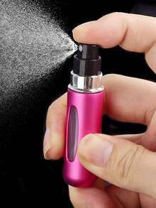 1pc Mini Travel Perfume Refillable Atomizer, Solid Portable Perfume Spray Bottle, Travel Perfume Scent Pump Case Fragrance Empty Container Spray Bottle For Traveling And Outgoing,5ml - Multicolor - View 1