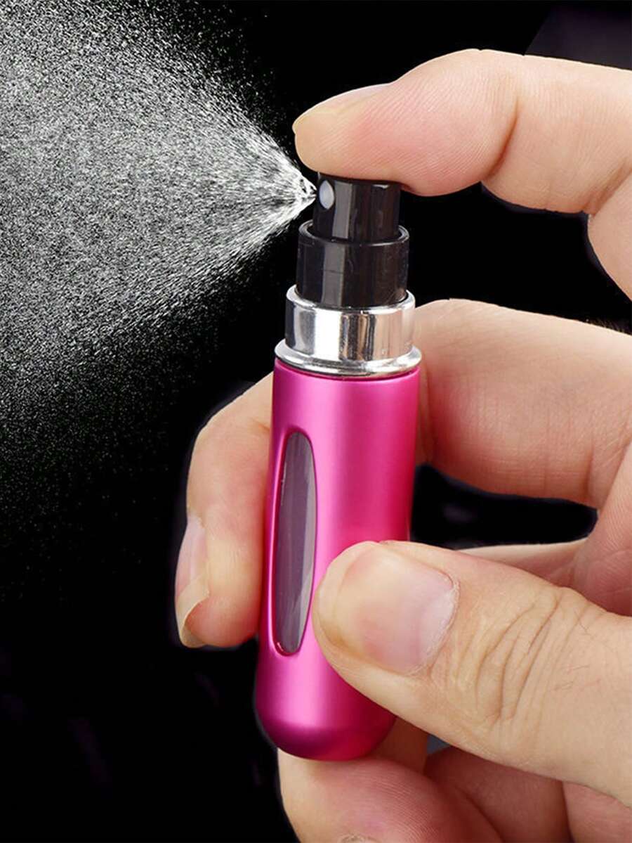1pc Mini Travel Perfume Refillable Atomizer, Solid Portable Perfume Spray Bottle, Travel Perfume Scent Pump Case Fragrance Empty Container Spray Bottle For Traveling And Outgoing,5ml - Multicolor - View 1