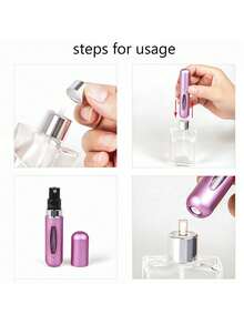 1pc Mini Travel Perfume Refillable Atomizer, Solid Portable Perfume Spray Bottle, Travel Perfume Scent Pump Case Fragrance Empty Container Spray Bottle For Traveling And Outgoing,5ml - Multicolor - View 11