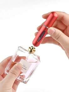 1pc Mini Travel Perfume Refillable Atomizer, Solid Portable Perfume Spray Bottle, Travel Perfume Scent Pump Case Fragrance Empty Container Spray Bottle For Traveling And Outgoing,5ml - Multicolor - View 8