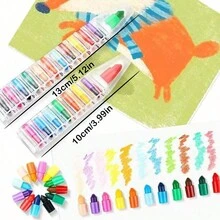 陶笛形狀貯存蠟筆，方形子彈頭油畫蠟筆 - 彩色 - 查看 2