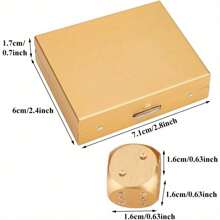 Juego de 5 dados de mesa, dados DD, conjunto de dados de juegos de póquer resistentes a la corrosión y duraderos para juegos de mesa de póquer de adultos - Multicolor - Ver 7