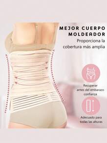 Fajas deportivas de skinny una pieza de color sólido para mujer,top ajustado de cintura cómodo y transpirable, top de yoga y fitness para jogger y correr. - Albaricoque - Ver 4