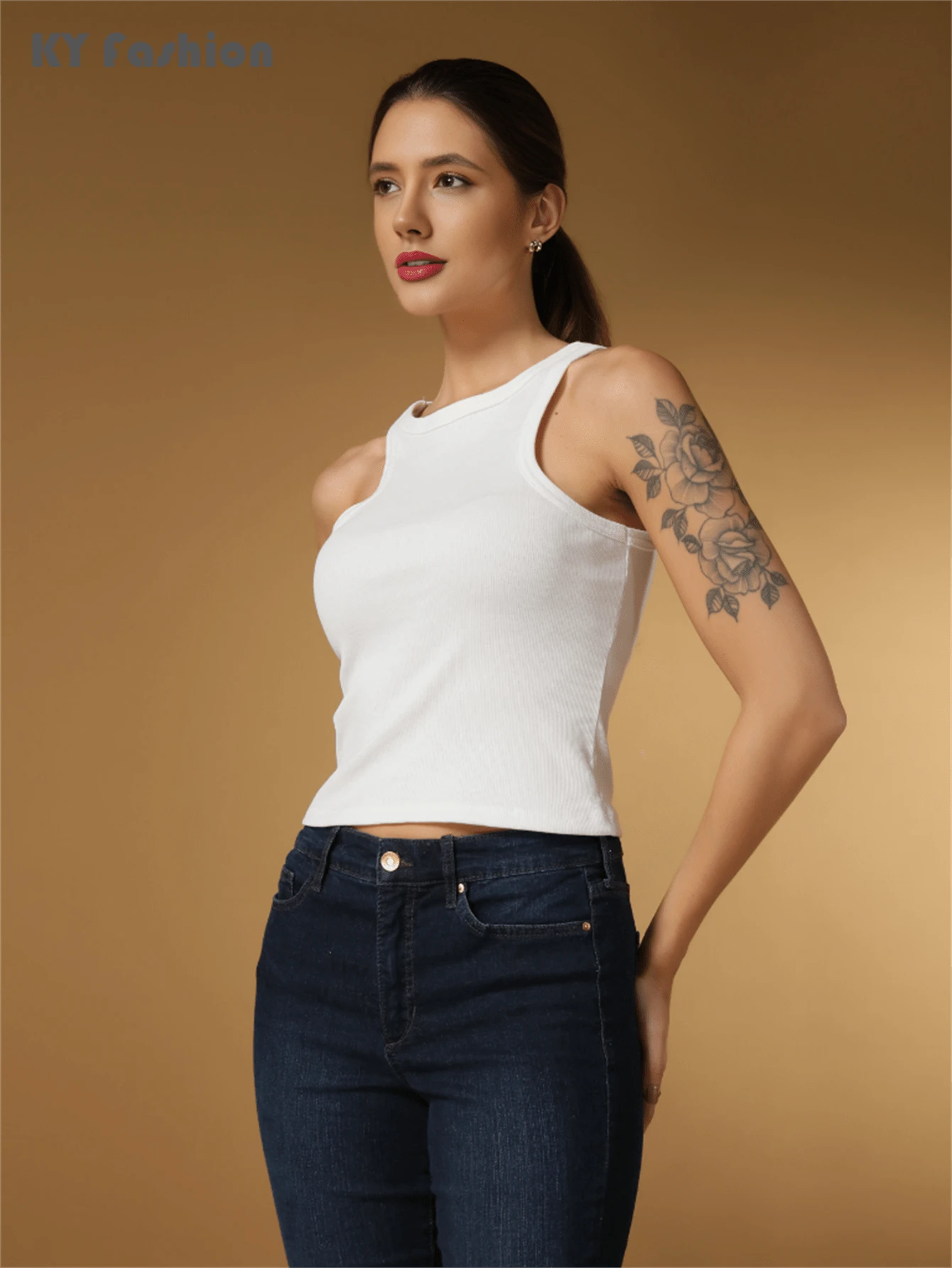 Women Tank Tops & Camis - 白色 - 查看 1