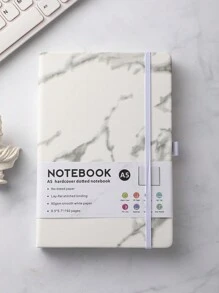 1入組A5大理石紋筆記本帶鬆緊帶，不含筆 - A5 - 查看 12