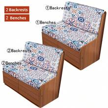 4入組波西米亞風格房車沙發座椅墊套，彈性豆漿絲面料，舒適沙發套，易安裝，可機洗，防塵和防刮擦，沙發保護套適用於2座沙發，適用於房車和露營裝飾。 - 彩色 - 查看 13