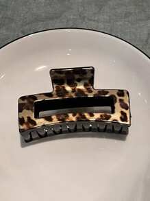 3pcs New Leopard Print Hair Claw Clip, European And American Fashion Square Hair Clip, Suitable For Making Chinese Bun Or Ponytail Hairstyles Hair Clips Hair Jaw Clip Hair Clamps Hair Clutch Clip Fall Winter Hair Accessories For Women For Vacation Outfits Woman Flower Hair Clip - Multicolor - View 6