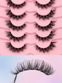 7 Pairs Asiteo Natural Soft Criss-Cross Faux Mink Cartoon Style Cat Eye False Eyelashes - Criss Cross lashes - View 6