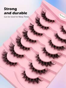 7 Pairs Asiteo Natural Soft Criss-Cross Faux Mink Cartoon Style Cat Eye False Eyelashes - Criss Cross lashes - View 3