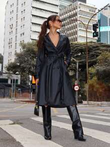 Women Overcoats - màu đen - Xem 2