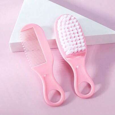 新生儿梳子刷去胎苔婴儿头部护理梳刷组合宝宝按摩梳刷套装