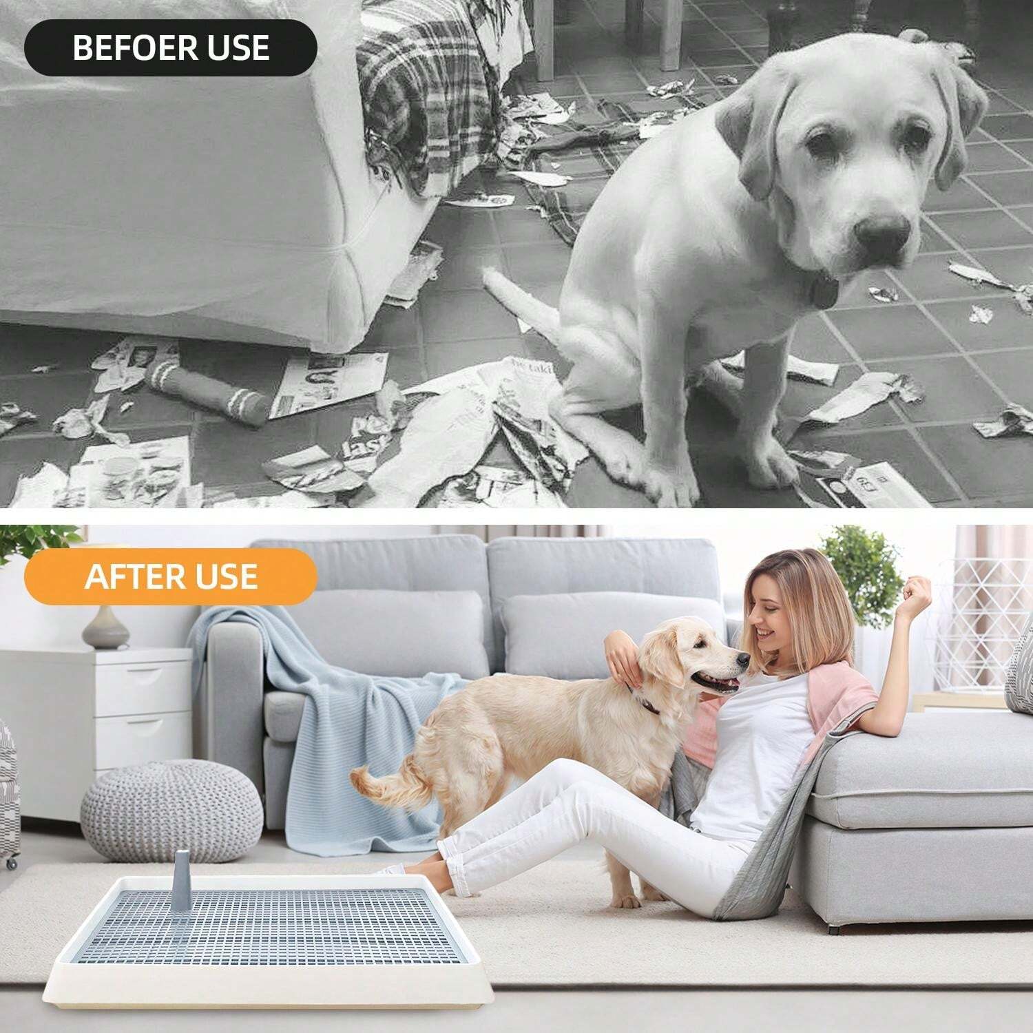 Dog Training Toilet With Mesh And Detachable Pillars, Suitable For Indoor Balconies And Floors