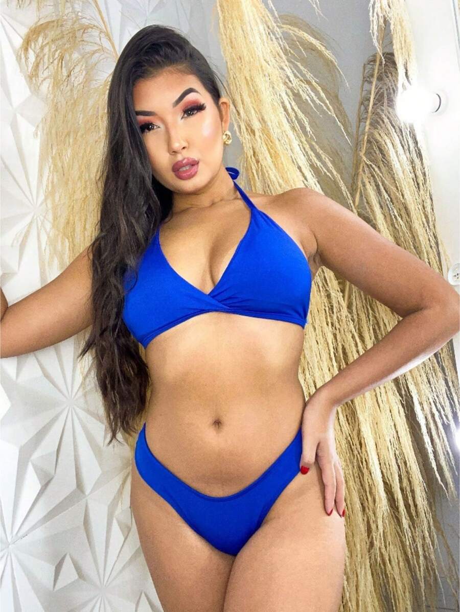 Women Bikini Sets - 藍色 - 查看 1