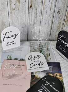 1pc Arch Acrylic Signs With Stand For Reception,Wedding And Party Event,Christmas