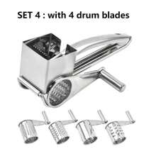 3-in-1 All Stainless Steel Cheese Rotary Grater