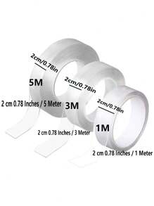 1 件厨房和浴室防水防霉纳米胶带，用于密封和填充，透明，适用于墙角、厕所等，贴纸，墙贴花，乙烯基贴花用于家庭装饰，春季装饰品让您的家焕然一新，拉玛装饰贴纸 - 無色 - 查看 5