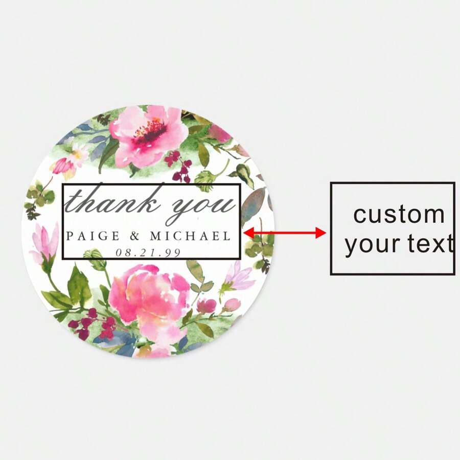 96 Pcs Custom Stickers And Custom Logo Wedding Birthday Christening Stickers Design Your Own Stickers Personalized Stickers - 335 - View 1