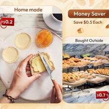 Sandwich Cutter, Sandwich Cutter And Sealer,  304 Stainless Steel 3.5inch Sandwich Maker,Uncrustables Peanut Butter And Jelly Sandwiches Tool/PBJ Cutter, Uncrustable Sandwich Maker - Silver - View 4