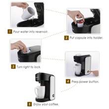 CHULUX Single Serve Coffee Maker Pod Coffee Machine, Upgraded Single Cup Coffee Maker For Fast Brewing, All-In-One Simple Coffee Machine Suitable For Ground Coffee Tea, Mini Coffee Maker Brews In Minutes - 查看 4