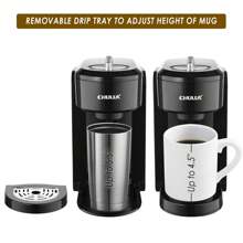 CHULUX Single Serve Coffee Maker Pod Coffee Machine, Upgraded Single Cup Coffee Maker For Fast Brewing, All-In-One Simple Coffee Machine Suitable For Ground Coffee Tea, Mini Coffee Maker Brews In Minutes - 查看 9