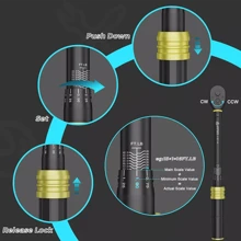 Llave dinamométrica ,Llave de torsión con Entrada , torquimetro, torquímetro, Matraca Neumática,ideal para mecánicos de automóviles/espacios reducidos - Negro - Ver 4