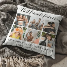 1pc Best Friend Gift Photo Collage Pillow Case Pillow Or Cover Personalized Cushion Throw Pillow Case Custom Pillowcase, Customization, Real Person Homemade Birthday Gifts