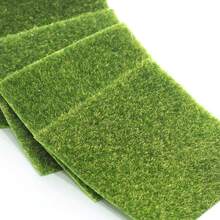 1/2/4 件装 15 厘米 * 15 厘米花园工艺草假草适用于工艺品微型装饰花园娃娃屋 DIY 草仙女人造草坪 6x6 英寸 - 彩色 - 查看 2