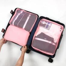 8 pièces Set organisateur de sac de maman - Accessoires premium pour les voyages et l'utilisation quotidienne, avec un sac à linge, un sac à chaussures de compression et des organiseurs séparés pour les vêtements et les sous-vêtements. Idéal pour un rangement efficace et la commodité en déplacement. Amour Saint Valentin