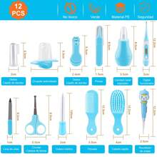 12 Pzas Kit De Cuidado De Bebé Kit De Aseo - Azul - Ver 2