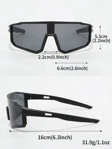 1 副男女通用环绕式时尚运动眼镜，适合徒步旅行、跑步、户外、度假、日常生活海滩时尚运动眼镜 - 彩色 - 查看 6