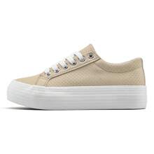 Women Platform Fashion Walking Sneakers Casual Platform Shoes Lace Up PU Leather Lack Up Non-Slip Shoes