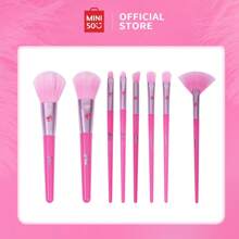 Miniso Barbie Series Makeup Brushes Set, Ins Princess Style Foundation Contour Blush Concealer Eyeshadow Blend Eyeliner Travel Makeup Brush Set For Gifts(Pink, 8 Pcs) - Pink - View 2
