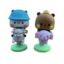 新款 Yier 熊猫玩具布布杜杜玩偶收藏版可爱动作熊玩具可爱娃娃摆件家居装饰生日圣诞礼物桑尼天使、布布杜杜、布布杜杜熊猫 - 彩色 - 查看 9