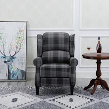 Vintage Armchair Sofa Comfortable Upholstered Leisure Chair / Recliner Chair For Living Room(Grey Check) - Xám - Xem 6
