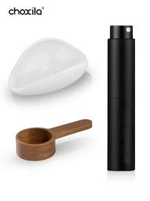 choxila 3件套，咖啡豆计量杯+防静电喷雾瓶+咖啡勺，咖啡配件，陶瓷计量容器，单剂量量盘套件，咖啡礼品学校用品返校 - 白色 - 查看 12