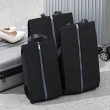 Dustproof Shoe Storage Bag Travel Portable Nylon Shoe Bag With Zipper And Water Resistant Pocket Boot Bag Shoes Case Shoe Storage Box Shoes Organizer Accessories For Travel Vacation Cruise Summer Holiday Travelling Bag Travel Stuff Essentials For College Dorm Home School Travel Organizer Drawstring Shoes Pouch Shoes Cover Dust-Proof For Men For Women Packing Cubes Travel Essential Cruise Essentials Vacation Essentials - Black - View 2